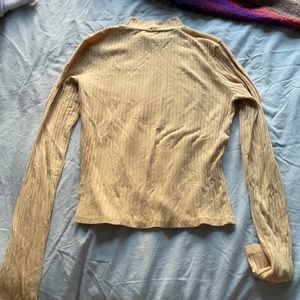 yellow mock neck long sleeve